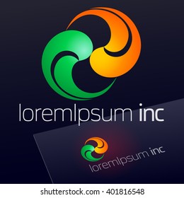 Abstract vector emblem. Logotype for Business, Corporation and Technology
