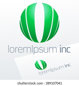 Abstract vector emblem. Logotype for Ecology, Pharmacy, Cosmetic activity