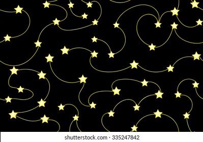 Abstract vector endless texture with stars and lines