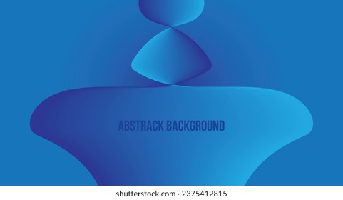 abstract vector eps. abstract background of colorful curved lines connecting three elements of different sizes. cool combination of light blue and dark blue.