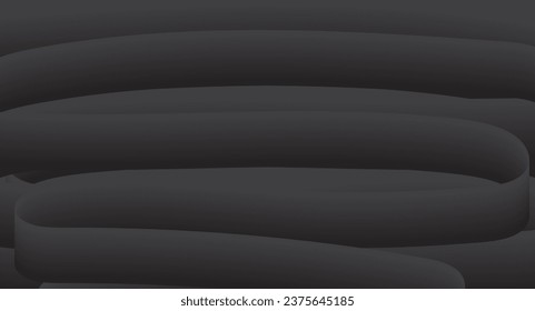 Pasos vectoriales abstractos. fondo abstracto de líneas curvadas coloridas con patrones superpuestos de diseño único con elementos aleatorios. La combinación de colores es negro oscuro y negro claro.