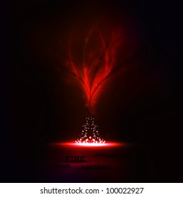 Abstract vector eps10. Creative dynamic, magic fire Illustrations.