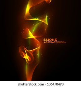 Abstract vector eps10. Creative dynamic, magic smoke Illustrations.