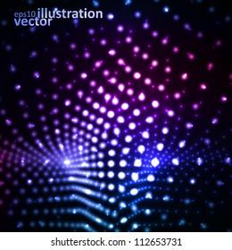 Abstract vector eps10. Creative dynamic element, light neon Illustrations.