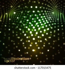 Abstract vector eps10. Creative dynamic element, light neon Illustrations.