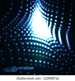 Abstract vector eps10. Creative dynamic element, light neon Illustrations.