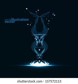 Abstract vector eps10. Creative dynamic element,  light lines Illustrations.