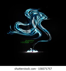 Abstract vector eps10. Creative dynamic element,  light lines Illustrations.