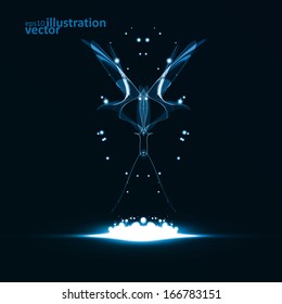 Abstract vector eps10. Creative dynamic element,  light lines Illustrations.