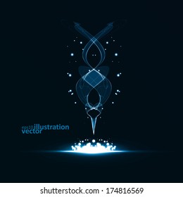Abstract vector eps10. Creative dynamic element,  light lines Illustrations.