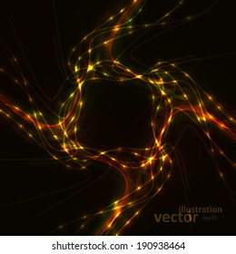 Abstract vector eps10. Creative dynamic element, light lines Illustrations.
