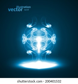 Abstract vector eps10. Creative dynamic element, light lines Illustrations.