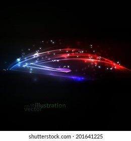 Abstract vector eps10. Creative dynamic element, light lines Illustrations.