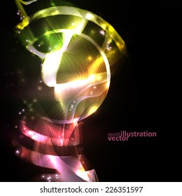 Abstract vector eps10. Creative dynamic element, light lines Illustrations.