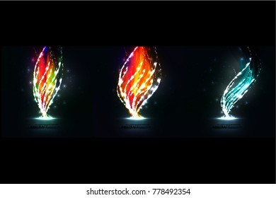 Abstract vector eps10. Creative dynamic element, light lines Illustrations.