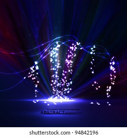 Abstract vector eps10. Creative dynamic element,  light lines Illustrations.