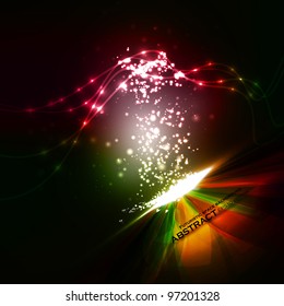 Abstract vector eps10. Creative dynamic element,  light lines Illustrations.