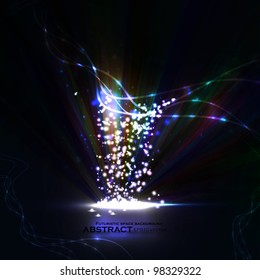 Abstract vector eps10. Creative dynamic element,  light lines Illustrations.