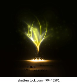 Abstract vector eps10. Creative dynamic, magic fire Illustrations.