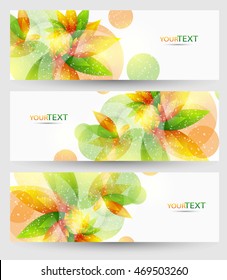 Abstract vector eps10 headers with place for your text