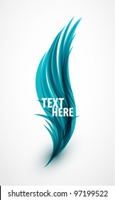 Abstract vector eps10 lines feather blue design background for your message