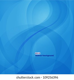 Abstract vector EPS10 wave background in blue tones