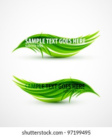 Abstract vector eps10 wave text line