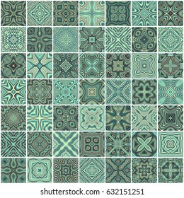 Abstract vector ethnic elements background. Patch pattern. 