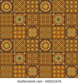 Abstract vector ethnic elements background. Patch pattern. 