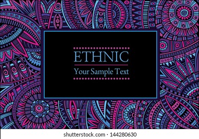 Abstract vector ethnic pattern's border