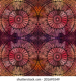 Abstract vector ethnic seamless pattern