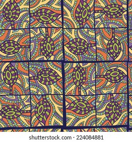 Abstract vector ethnic seamless pattern.