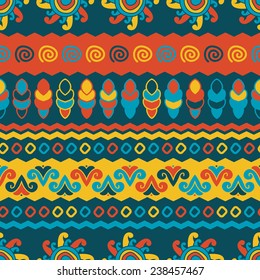 Abstract vector ethnic seamless pattern. Use for wallpaper, pattern fills, web page background.