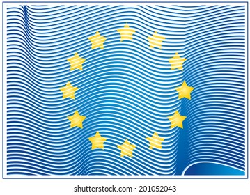 Abstract vector EU flag