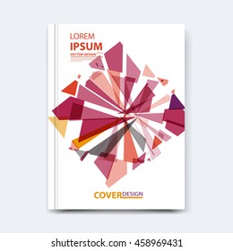 Abstract vector explosion design for cover, poster, banner, flyer, business card, magazine annual report, title page, brochure template layout or booklet .A4 size with simple geometric shapes.