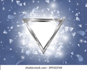 Abstract Vector Explosion With Triangle Frame