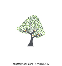 Resumen del logotipo del árbol de la familia de vectores. Icono de árbol familiar. Árbol vectorial de acciones