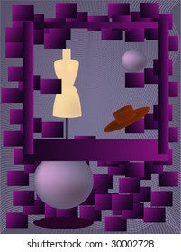 abstract vector fashion illustration