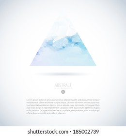 abstract vector fashionable background with triangle item line water snow colourful mountain abstract background scene colorful digital glass ripple space cloud modern site business blue wave clouds c