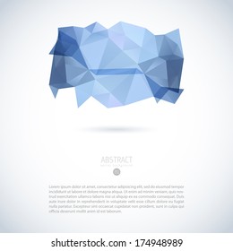 abstract vector fashionable scene with polygon object line water star colourful abstract colorful digital cloud modern site blue clouds fancy light cool art concept flag leaflet future creation collag
