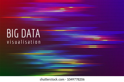 Abstract Vector Finance  Big Data Graph Visualization. Stock Index Infographics. Visual Information Complexity. Intricate Data Threads Chart. Business Analytics. Artifficial Inteligence.