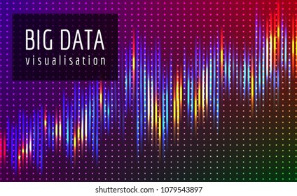 Abstract vector finance  big data graph visualization. Stock index infographics. Visual information complexity. Intricate data threads chart. Business analytics. Artifficial inteligence.