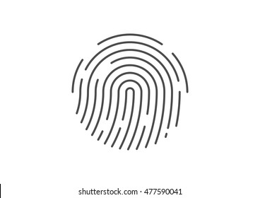 Abstract vector fingerprint icon / symbol