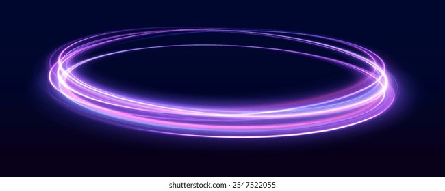 Círculos de fuego de Vector Abstractas, remolinos brillantes y marcos de espiral de luz de energía. El túnel de flujo de energía. Brillar marco redondo con círculos de luz efecto de luz.	