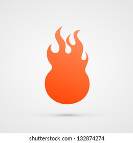 abstract vector fire design element orange eps10 illustration