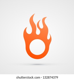 abstract vector fire design element orange eps10 illustration