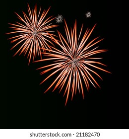 Abstract vector fireworks