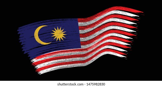 Malaysia Flag Known Jalur Gemilang Wave 스톡 사진 685082227 | Shutterstock