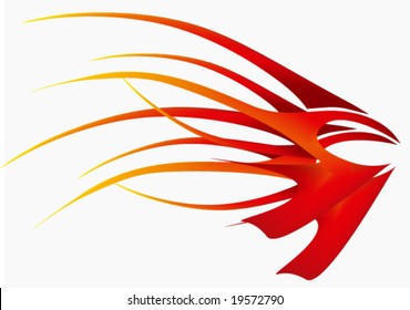 abstract vector flame