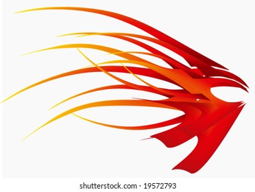 abstract vector flame